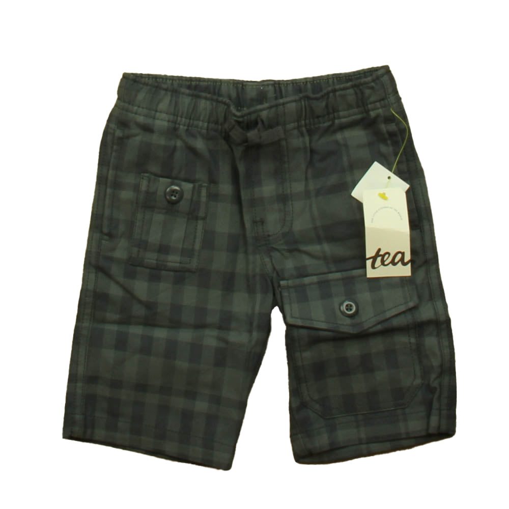 Tea Boys Grey | Green Plaid Shorts Size: 2T Grey | Green Plaid