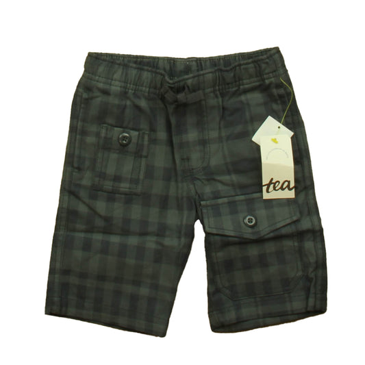 Tea Boys Grey | Green Plaid Shorts Size: 2T Grey | Green Plaid