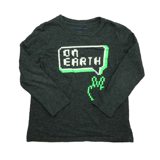 Rockets Of Awesome Boys Grey | Green | White Long Sleeve T-Shirt Size: 6-7 Years