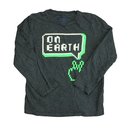 Rockets Of Awesome Boys Grey | Green | White Long Sleeve T-Shirt Size: 6-7 Years