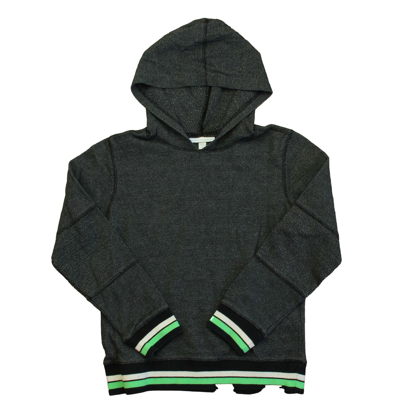 Rockets Of Awesome Boys Grey | Green | White Hoodie Size: 10 Years