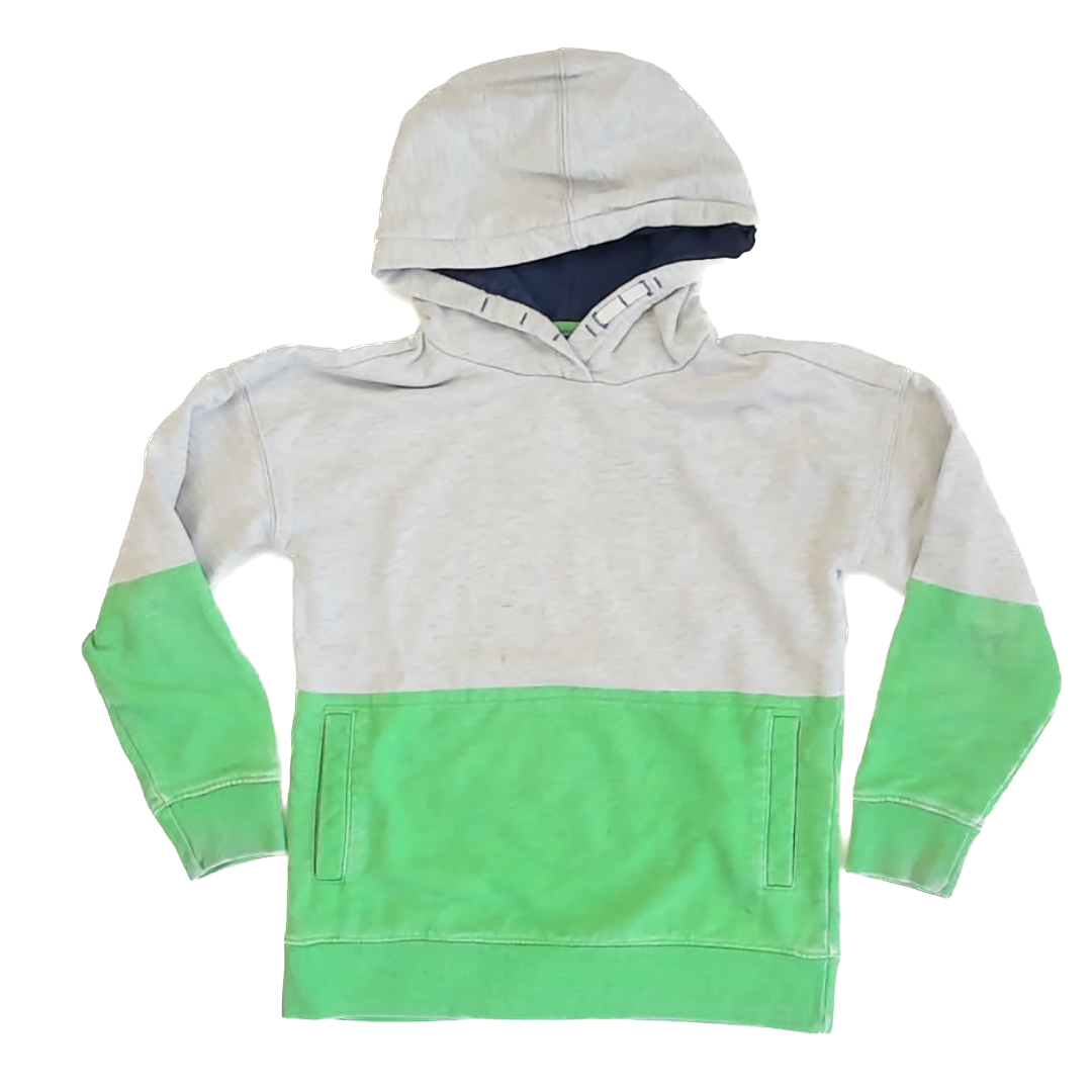 Boden Boys Grey | Green Hoodie Size: 7-8 Years Grey | Green