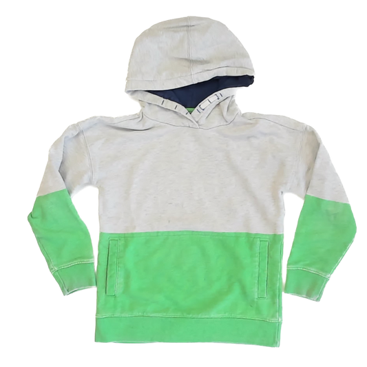 Boden Boys Grey | Green Hoodie Size: 7-8 Years Grey | Green