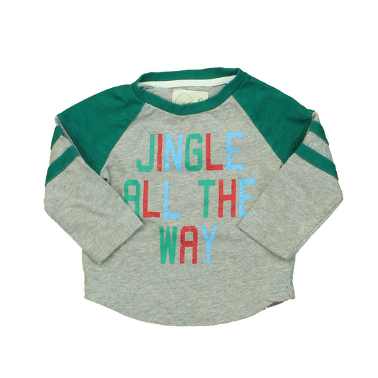 Peek Boys Grey | Green Long Sleeve T-Shirt Size: 12-18 Months Grey | Green