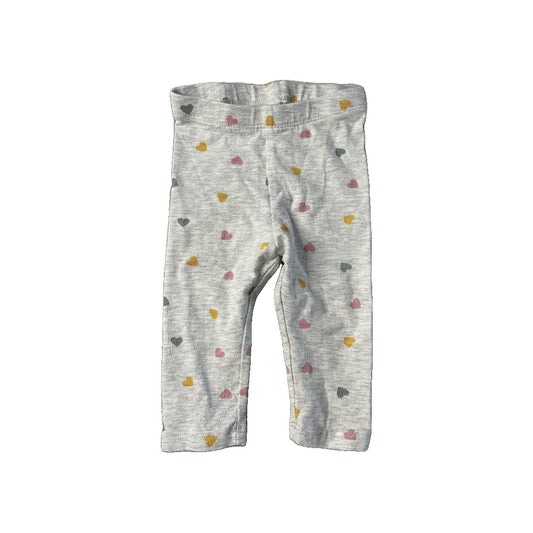 H&M Unisex Grey | Hearts Pants Size: 3-6 months Grey | Hearts