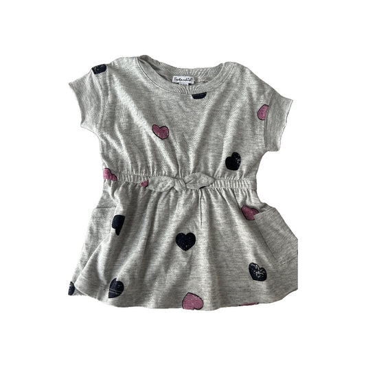 Splendid Girls Grey | Hearts Dress Size: 6-12 months Grey | Hearts