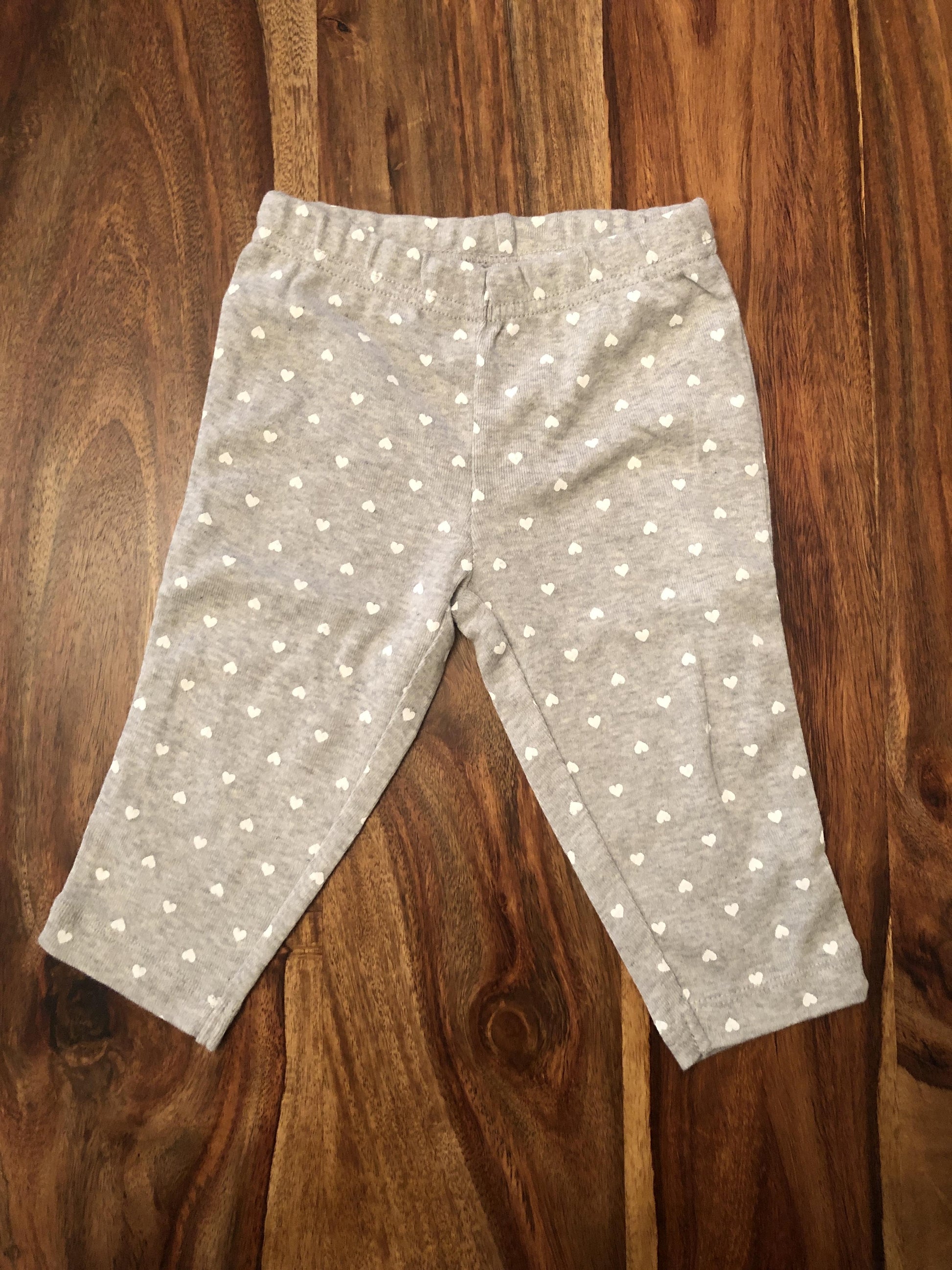 Carters Girls Grey | Hearts Pants Size: 3-6 months Grey | Hearts