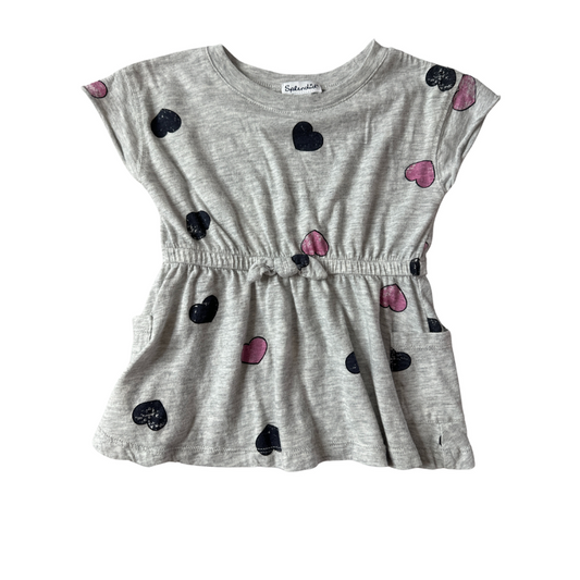 Splendid Girls Grey | Hearts Dress Size: 12-18 months Grey | Hearts