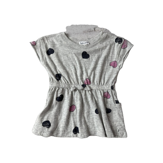 Splendid Girls Grey | Hearts Dress Size: 12-18 months Grey | Hearts