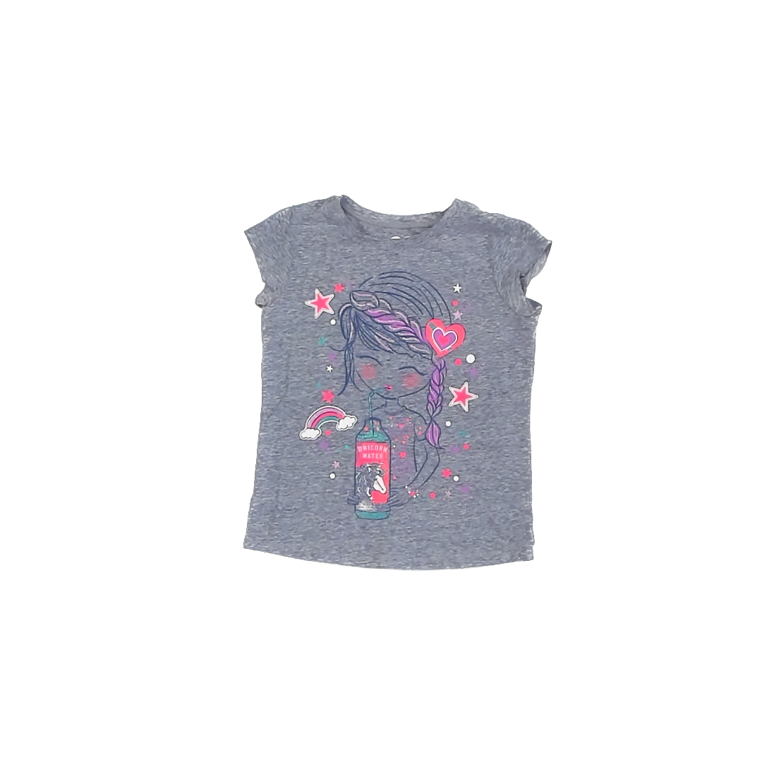 Garanimals Girls Grey Heather | Unicorn T-Shirt Size: 6 Grey Heather | Unicorn