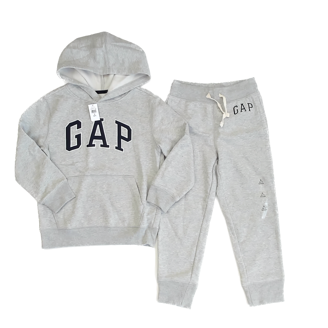 Gap Unisex Grey Heather Apparel Sets Size: S (6-7) Grey Heather