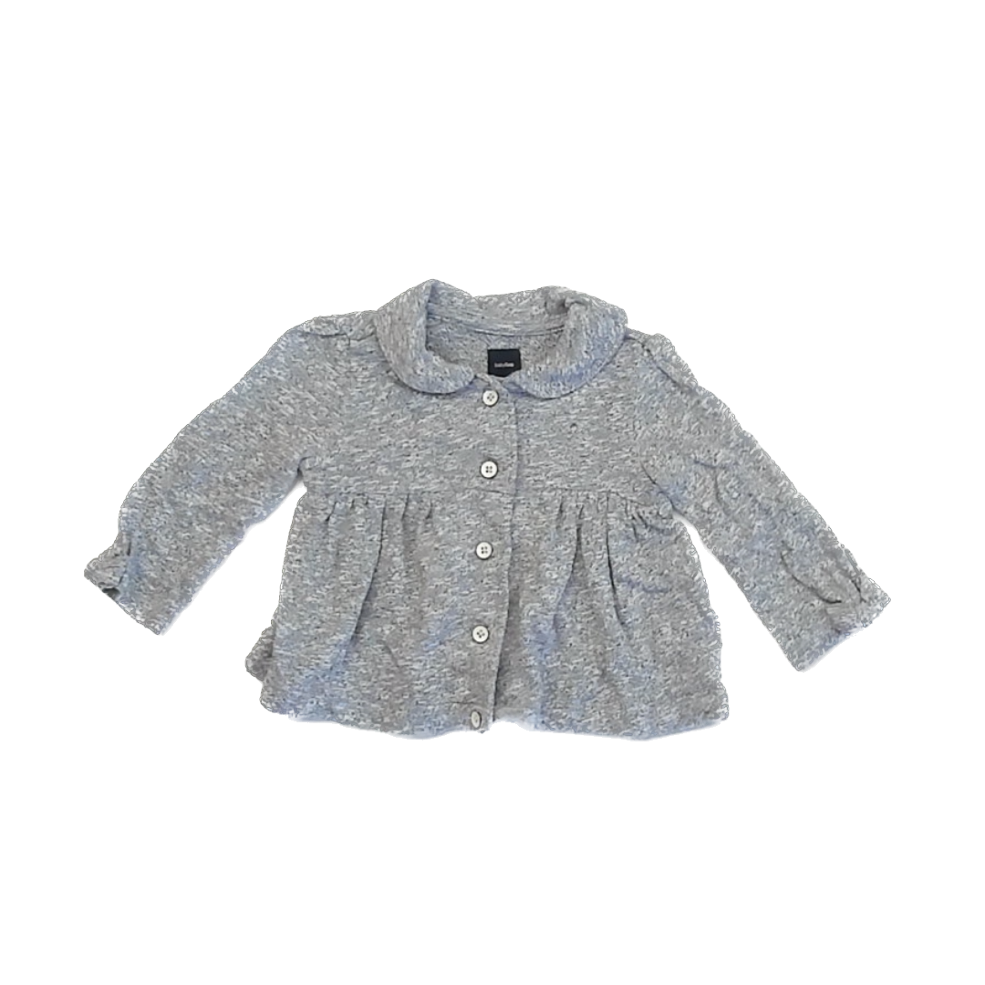 Gap Girls Grey Heather Cardigan Size: 12-18 Months Grey Heather