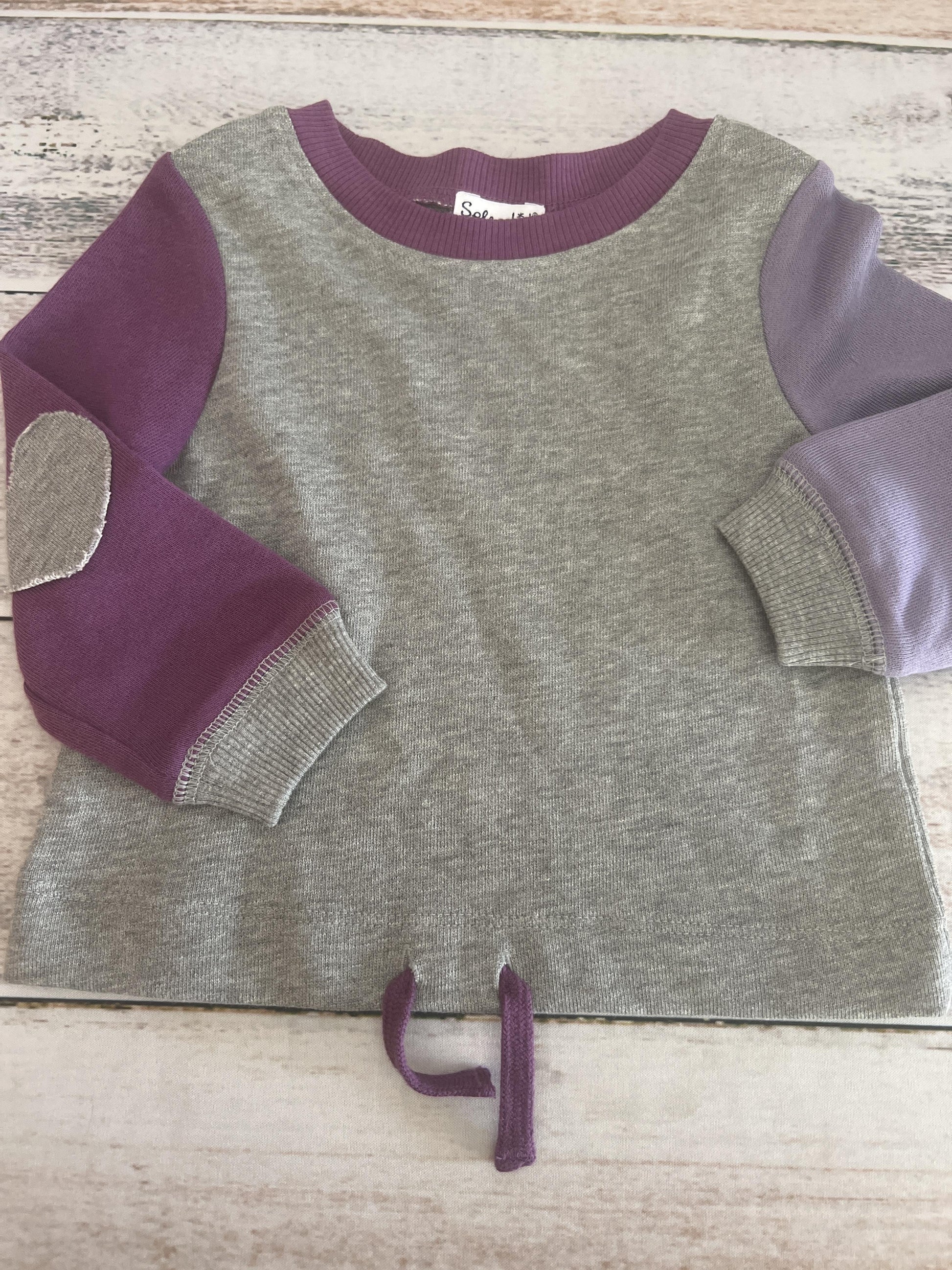 Splendid Girls Grey | Indigo Sweatshirt Size: 6-12 months Grey | Indigo