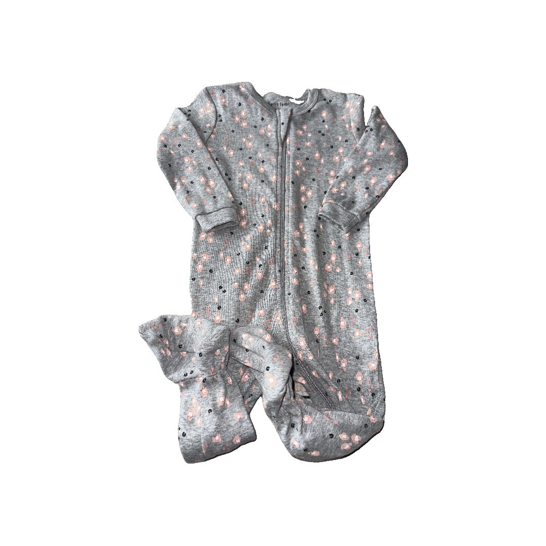 Petit Lemi Girls Grey | Leopard print Pajamas Size: 9 months Grey | Leopard print