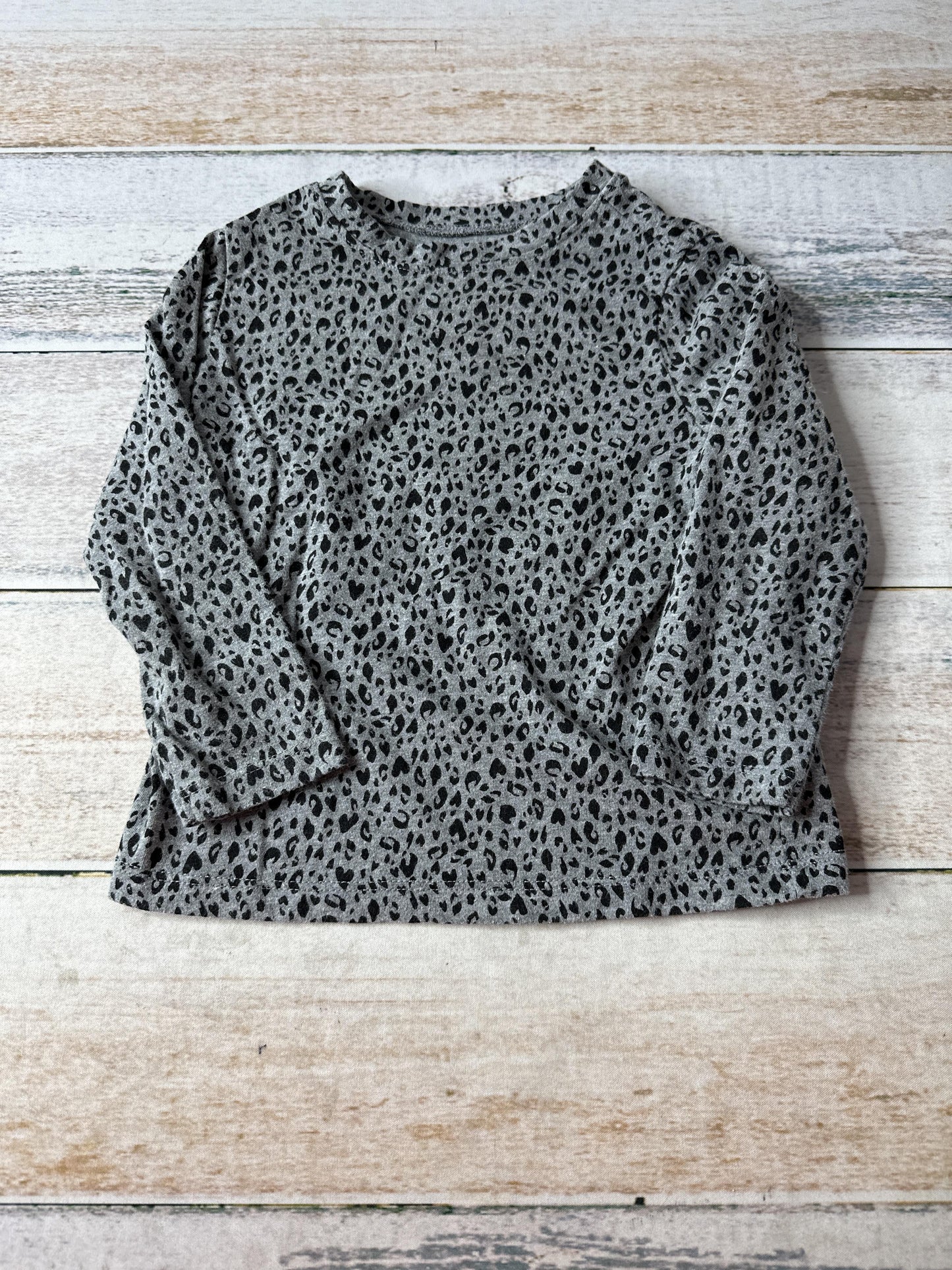 Old Navy Unisex Grey | Leopard print Long Sleeve Shirt Size: 2T Grey | Leopard print