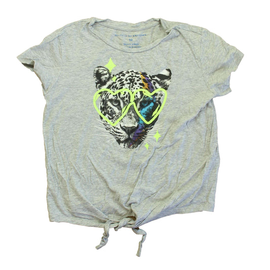 Rockets Of Awesome Girls Grey | Leopard T-Shirt Size: 10 Years Grey | Leopard