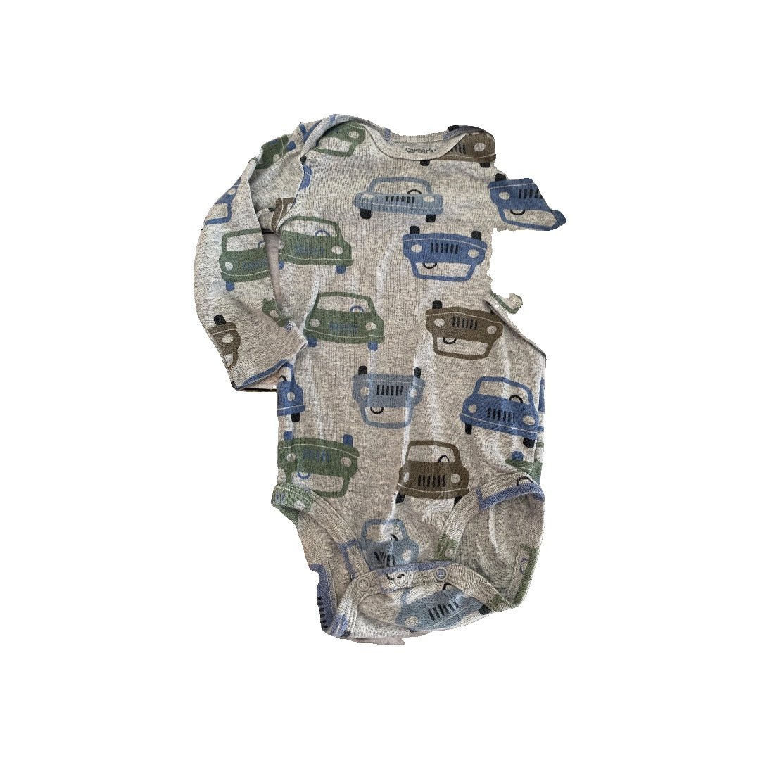 Carters Unisex Grey | Light Blue | Brown | light green Onesie Size: 12 months Grey | Light Blue | Brown | light green