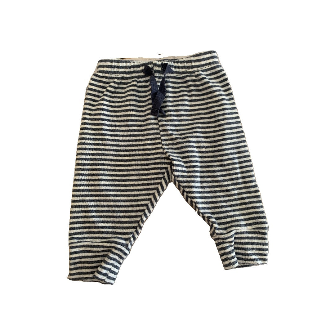 Gap Boys Grey | Light Blue | Striped Pants Size: 0-3 months Grey | Light Blue | Striped