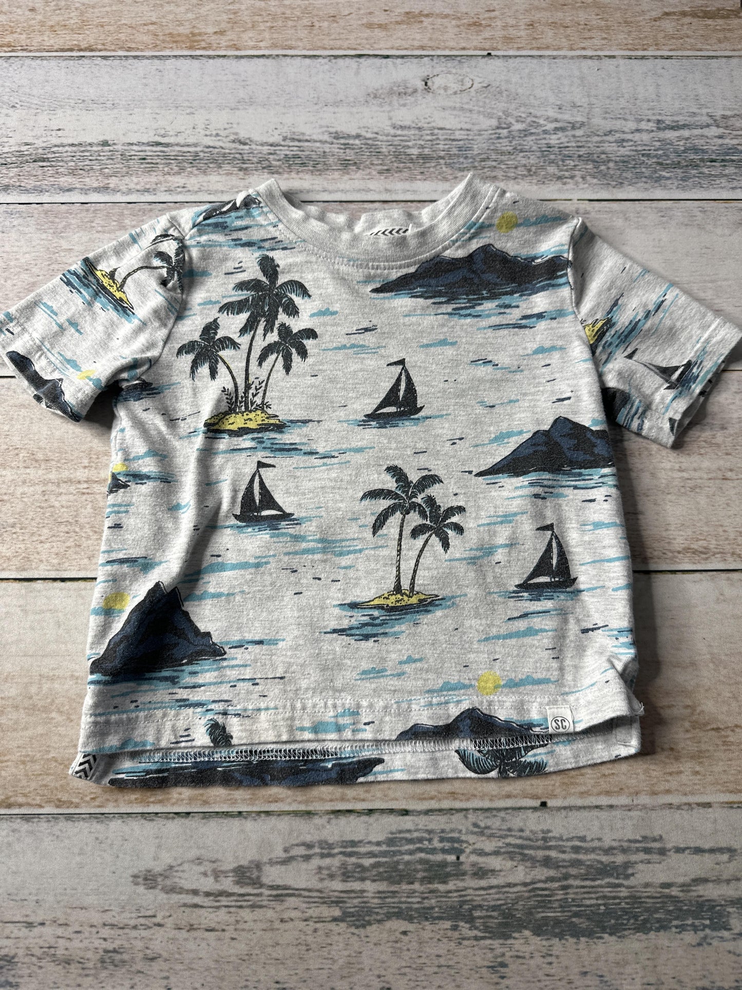 Sovereign Code Boys Grey | Light Blue | Yellow | Navy Blue T-Shirt Size: 2T Grey | Light Blue | Yellow | Navy Blue