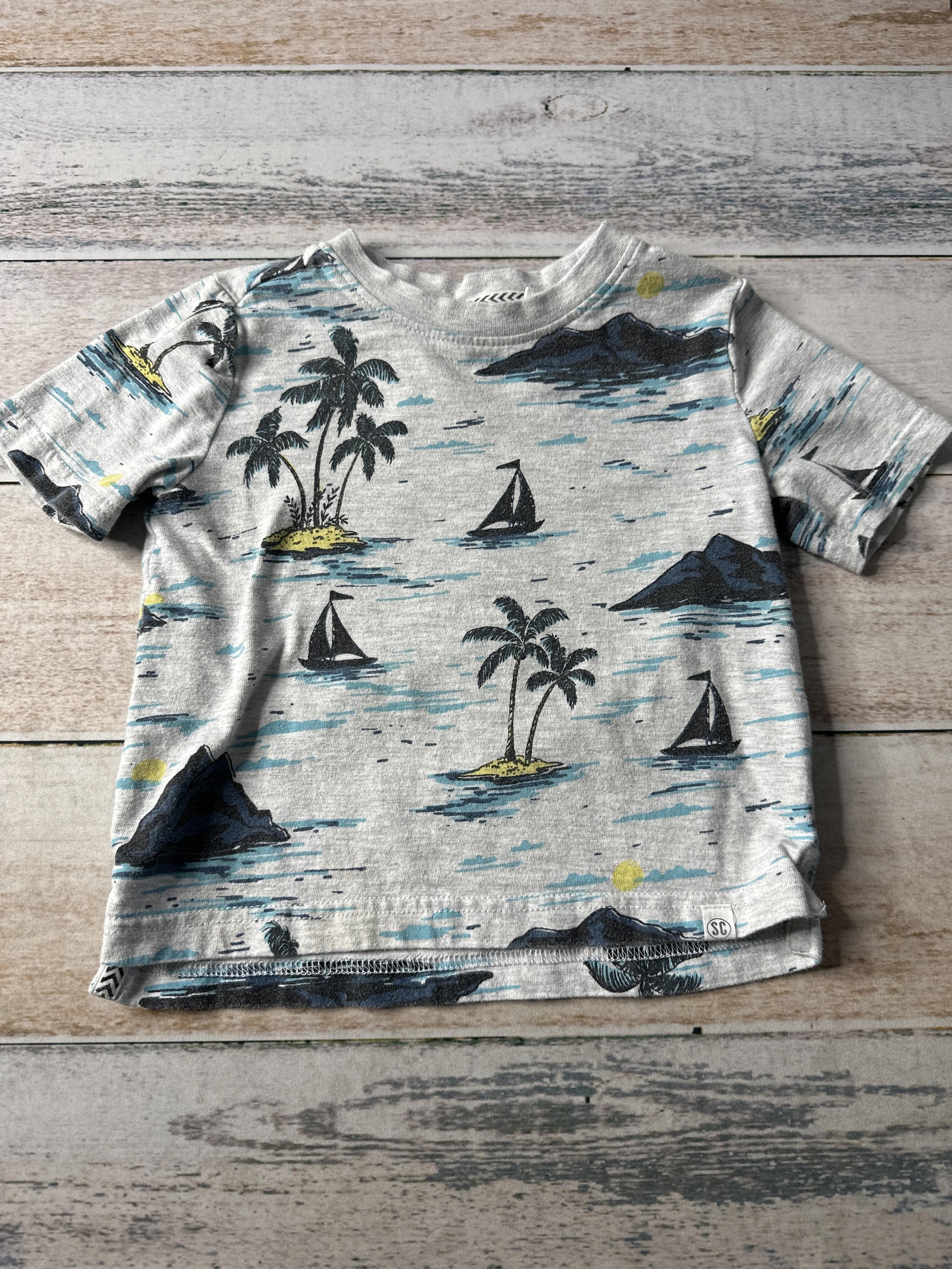 Sovereign Code Boys Grey | Light Blue | Yellow | Navy Blue T-Shirt Size: 2T Grey | Light Blue | Yellow | Navy Blue