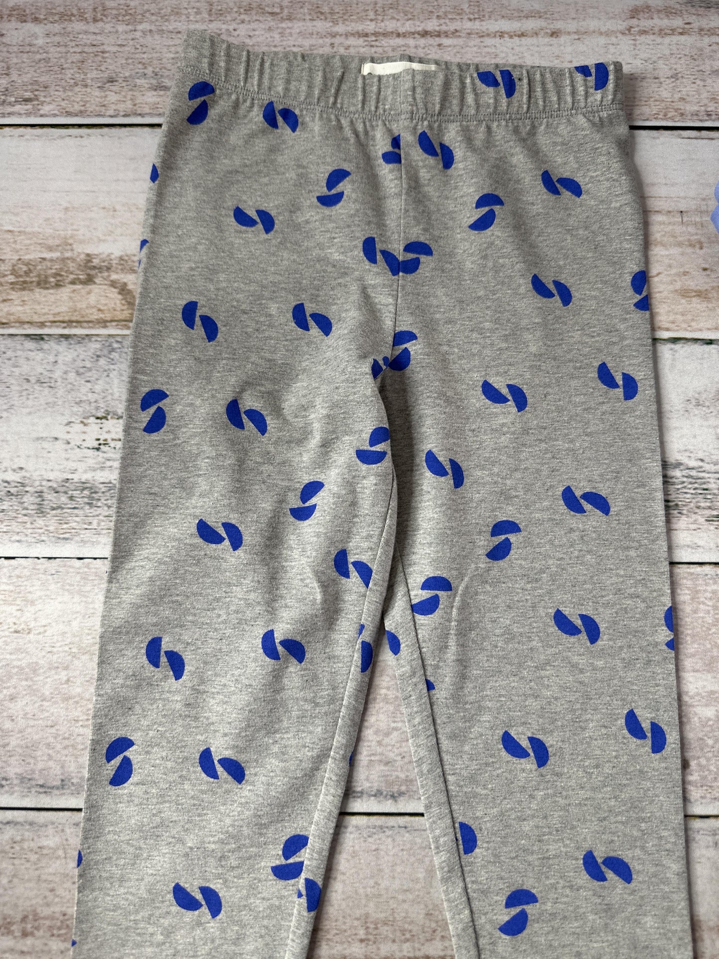 Crann Organic Girls Grey | Light Blue Pants Size: 5 Grey | Light Blue