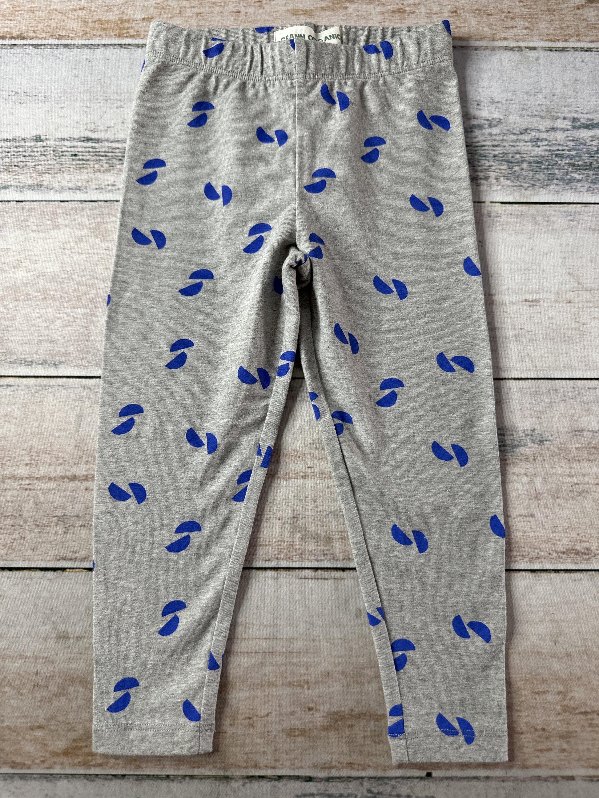 Crann Organic Girls Grey | Light Blue Pants Size: 2T Grey | Light Blue