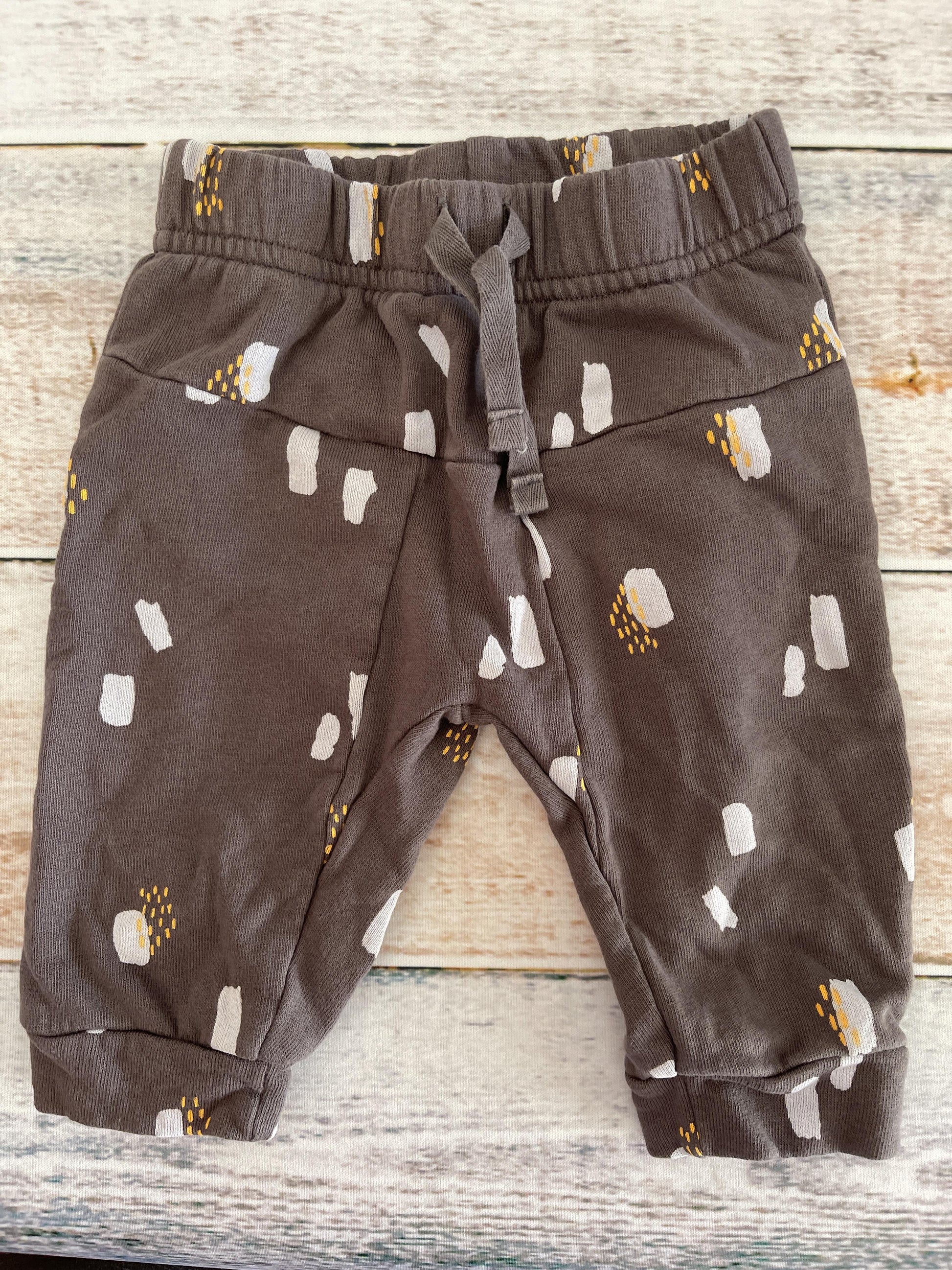 Oliver & Rain Unisex Grey | Light Blue Pants Size: 3-6 months Grey | Light Blue