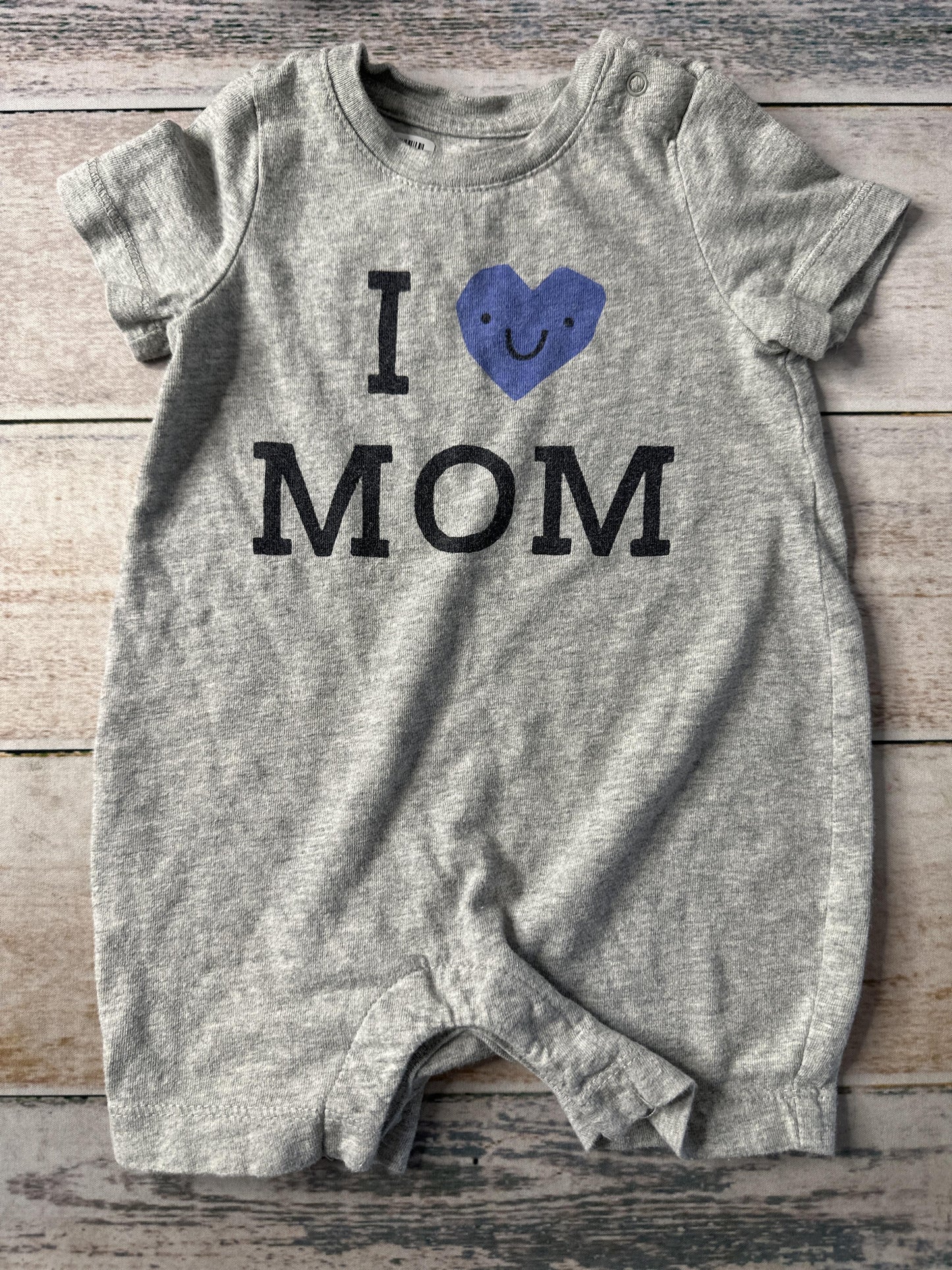 Gap Unisex Grey | Light Blue Romper Size: 3-6 months Grey | Light Blue