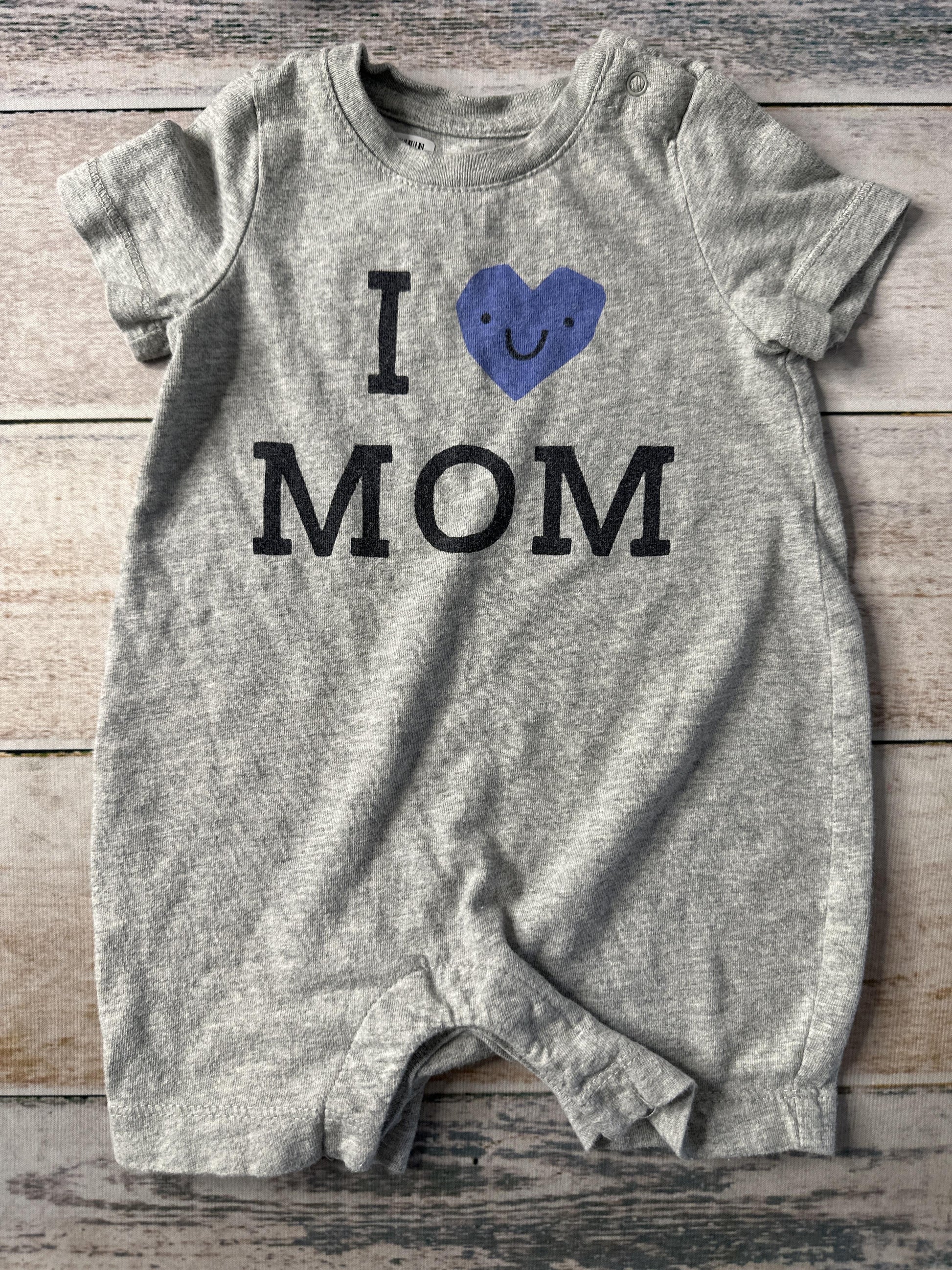 Gap Unisex Grey | Light Blue Romper Size: 3-6 months Grey | Light Blue