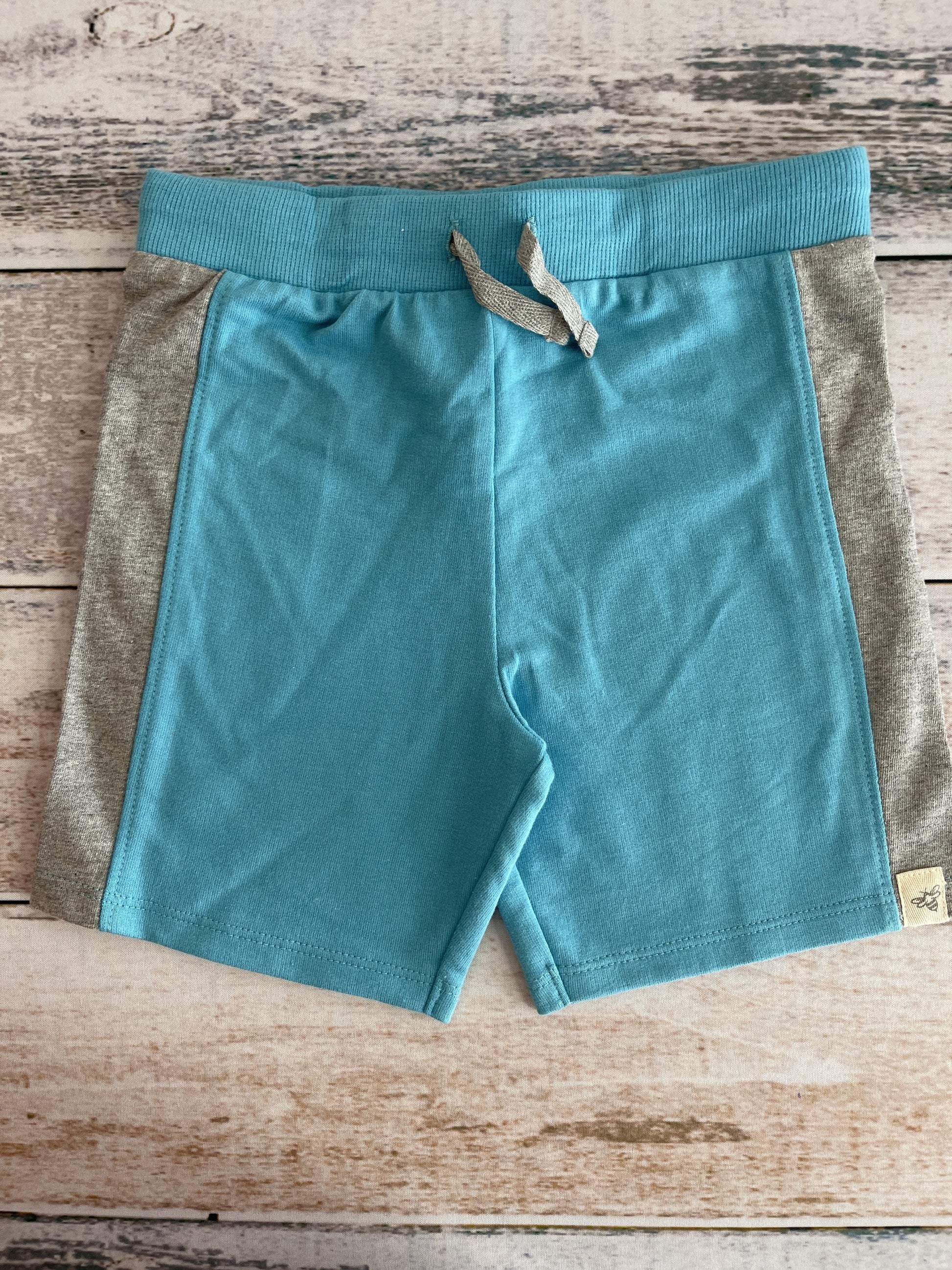 Burt's Bees Boys Grey | Light Blue Shorts Size: 24 months Grey | Light Blue