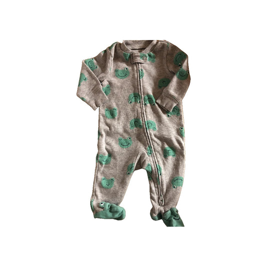 Carters Girls Grey | light green Pajamas Size: 3 months Grey | light green