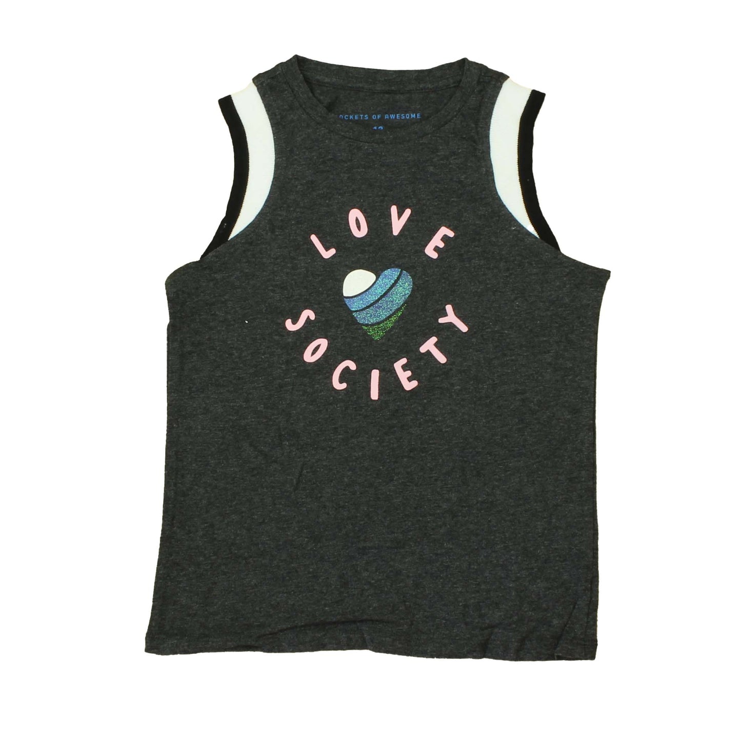 Rockets Of Awesome Girls Grey | Love Society T-Shirt Size: 12 Years