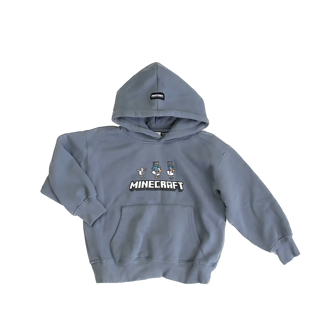 Zara x Minecraft Boys Grey | Minecraft Hoodie Size: 6-7 Years Grey | Minecraft