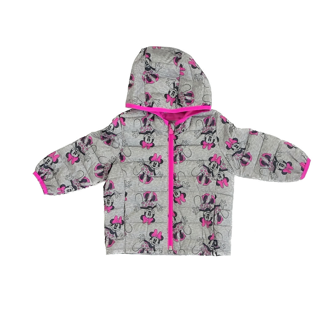 Gap x Disney Girls Grey Minnie Mouse Winter Coat Size: 18-24 Months Grey Minnie Mouse