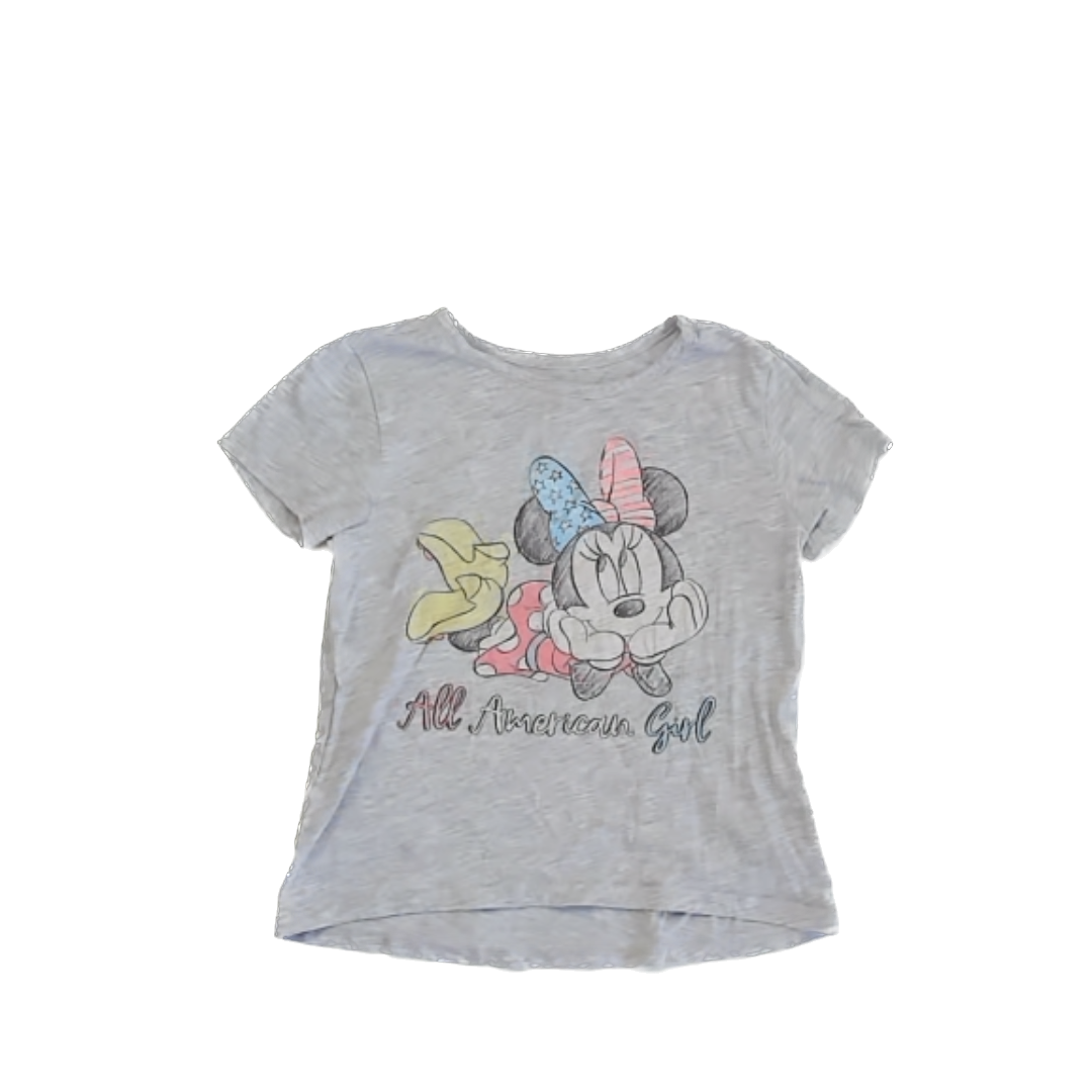 Minnie Mouse Girls Grey | Minnie Mouse T-Shirt Size: 4T Grey | Minnie Mouse