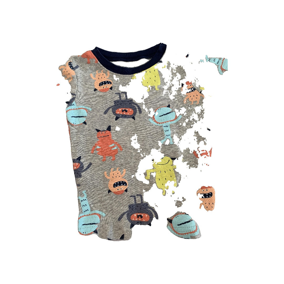 Carters Boys Grey | Monsters Pajamas Size: 18 months Grey | Monsters