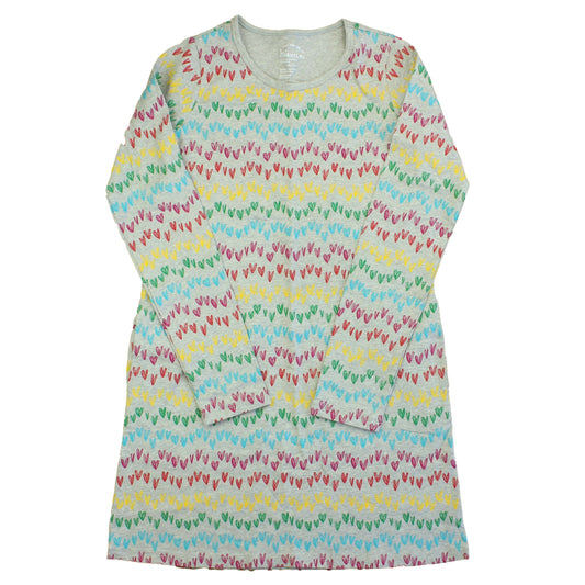 Mightly Girls Grey | Multi | Hearts Dress Size: 14 Years