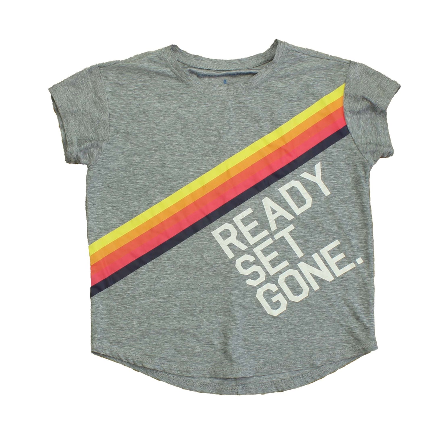 Rockets Of Awesome Girls Grey | Multi | Stripes | Ready Set Gone Athletic Top Size: 8 Years