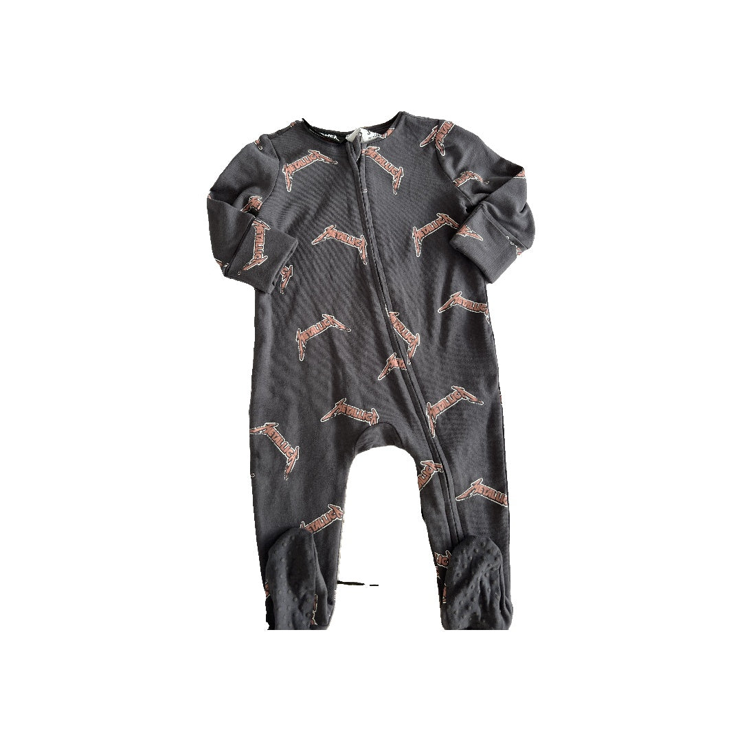 Metallica Boys Grey | Music Pajamas Size: 3-6 months Grey | Music