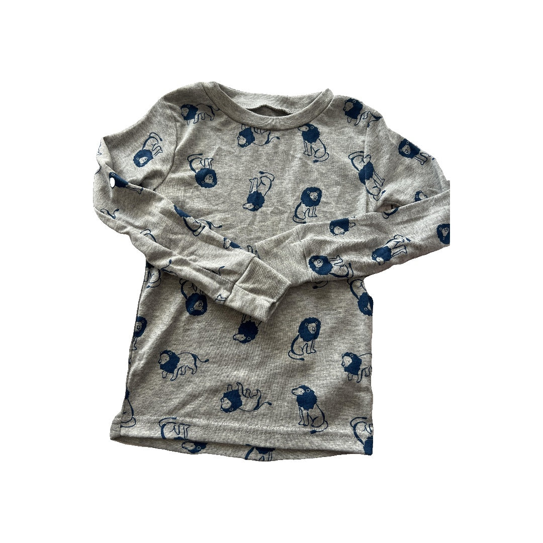 Just Born Boys Grey | Navy Blue | animals Pajamas Size: 4T Grey | Navy Blue | animals