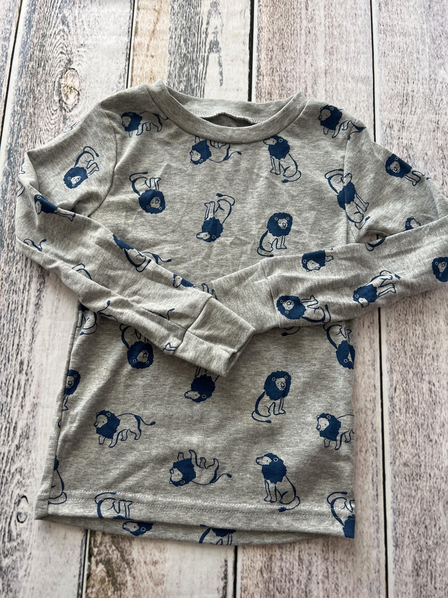 Just Born Boys Grey | Navy Blue | animals Pajamas Size: 4T Grey | Navy Blue | animals
