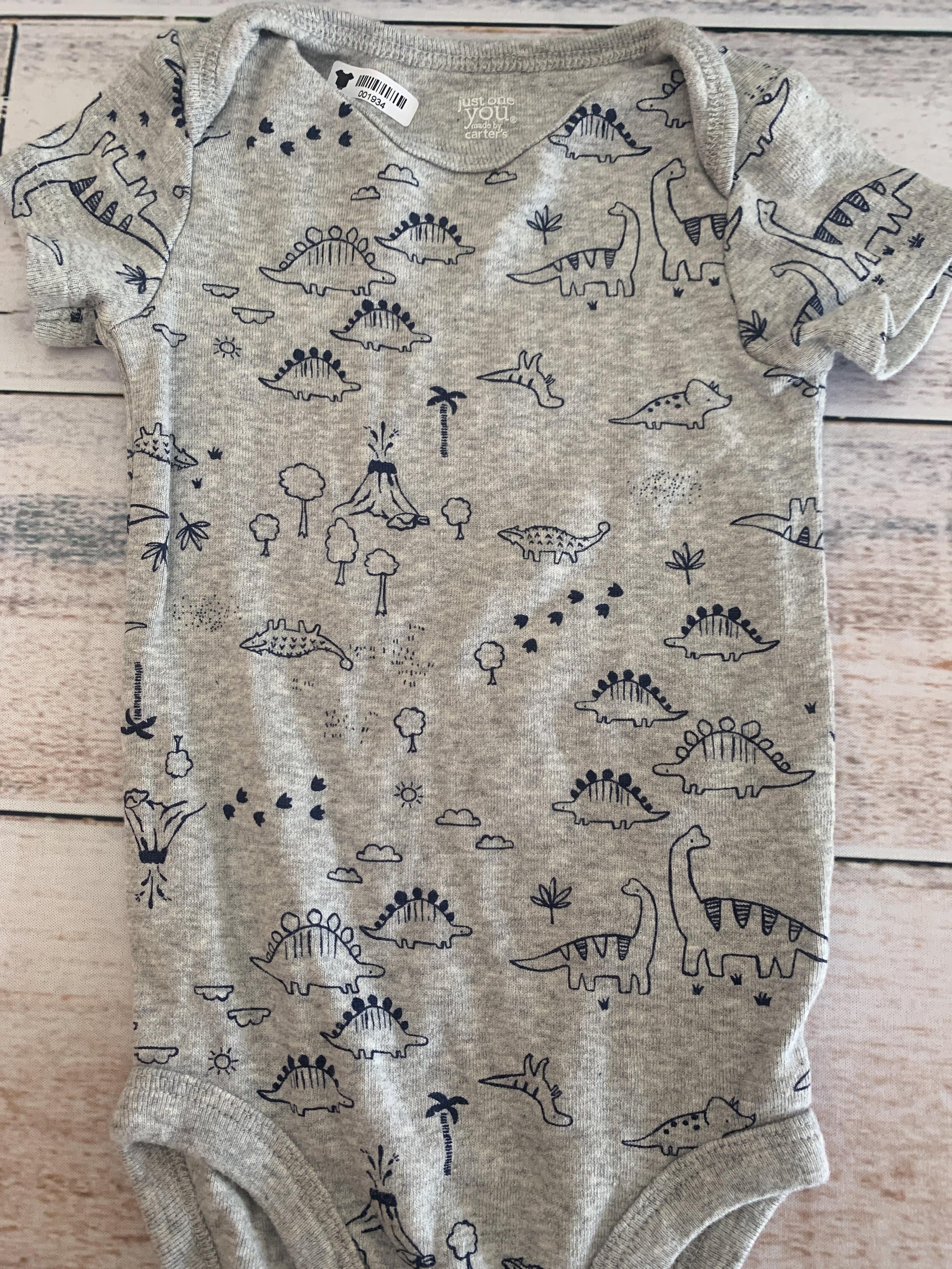 Carters Boys Grey | Navy Blue | animals Onesie Size: 9 months Grey | Navy Blue | animals