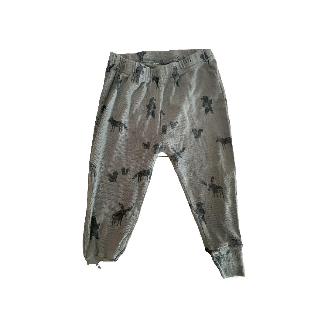 Oliver & Rain Unisex Grey | Navy Blue | Pattern Pajamas Size: 24 months Grey | Navy Blue | Pattern
