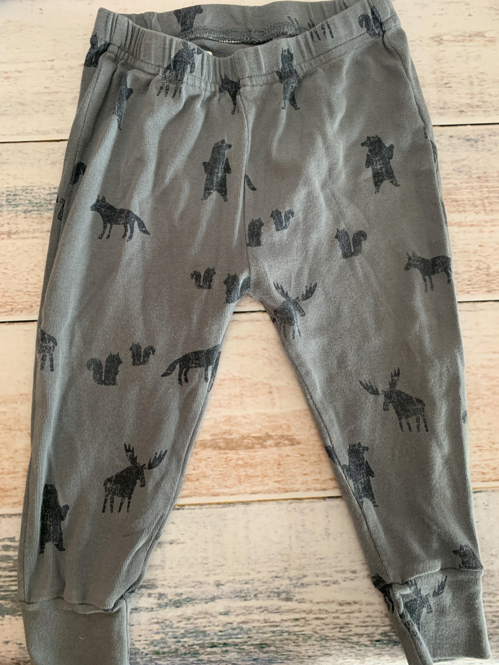 Oliver & Rain Unisex Grey | Navy Blue | Pattern Pajamas Size: 24 months Grey | Navy Blue | Pattern