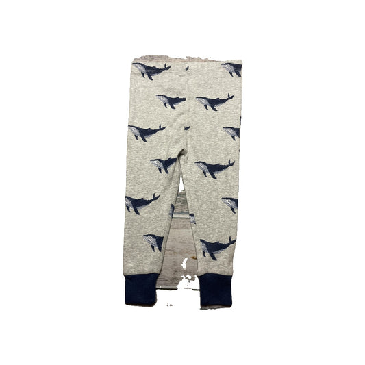 Honest Co Boys Grey | Navy Blue | whales Pajamas Size: 18 months Grey | Navy Blue | whales