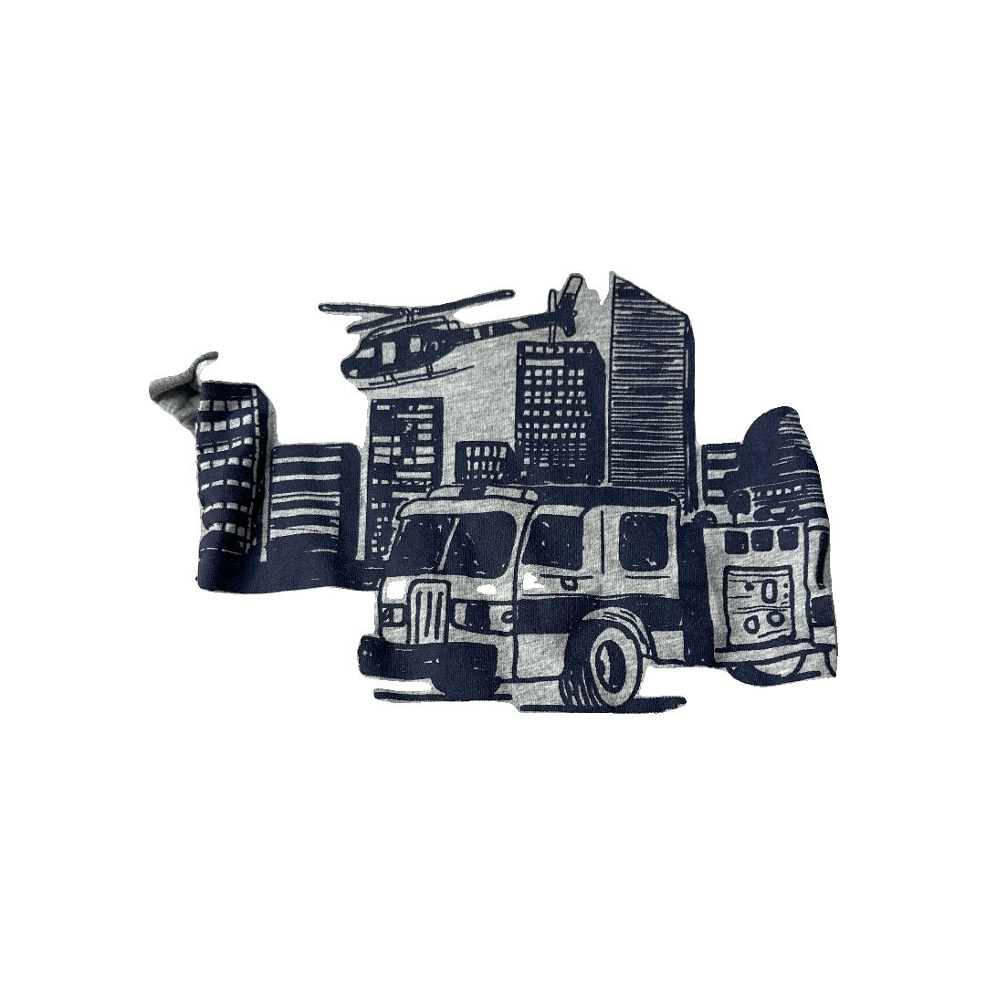 Carters Boys Grey | Navy Blue T-Shirt Size: 18 months Grey | Navy Blue