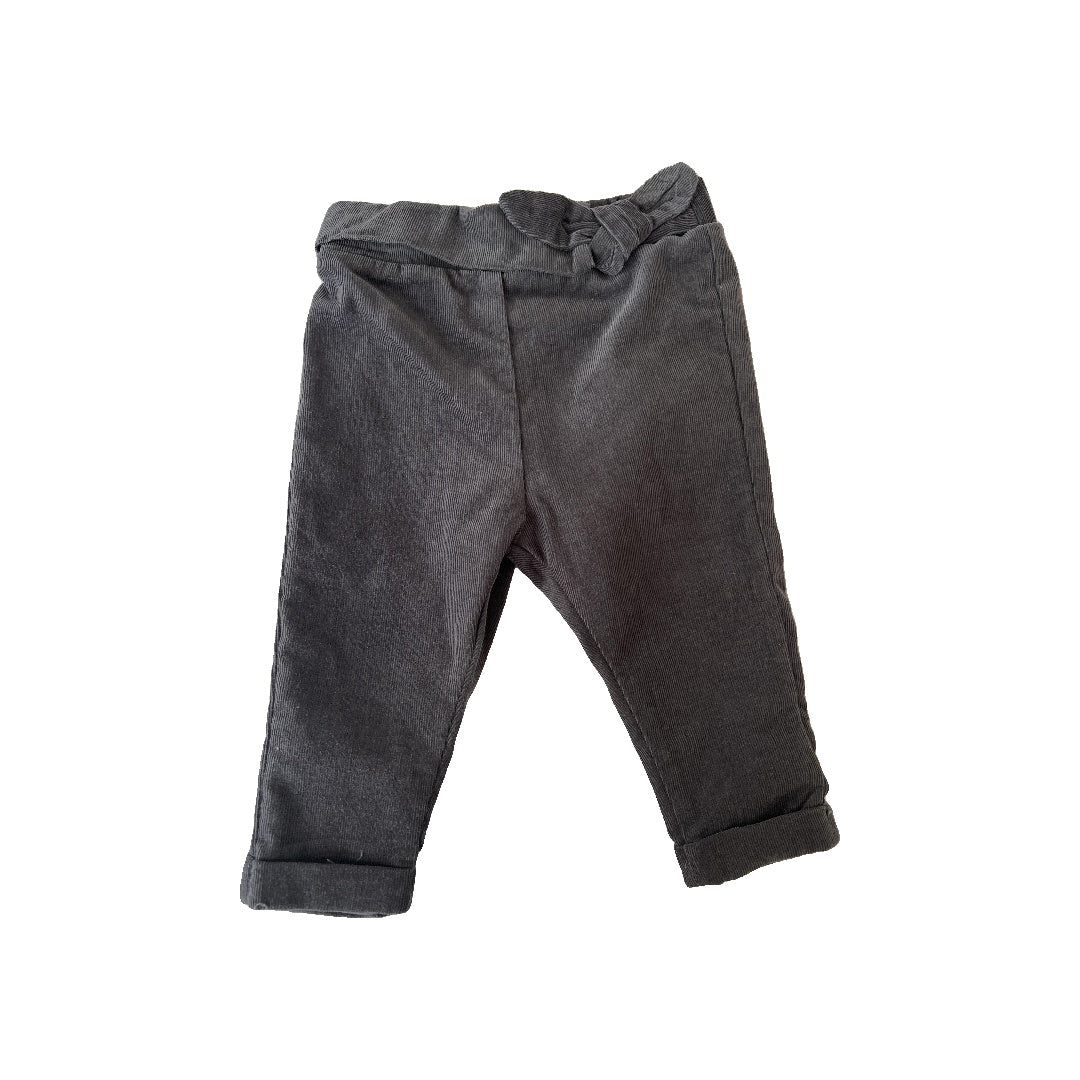 Miles Girls Grey | Navy Blue Pants Size: 9 months Grey | Navy Blue