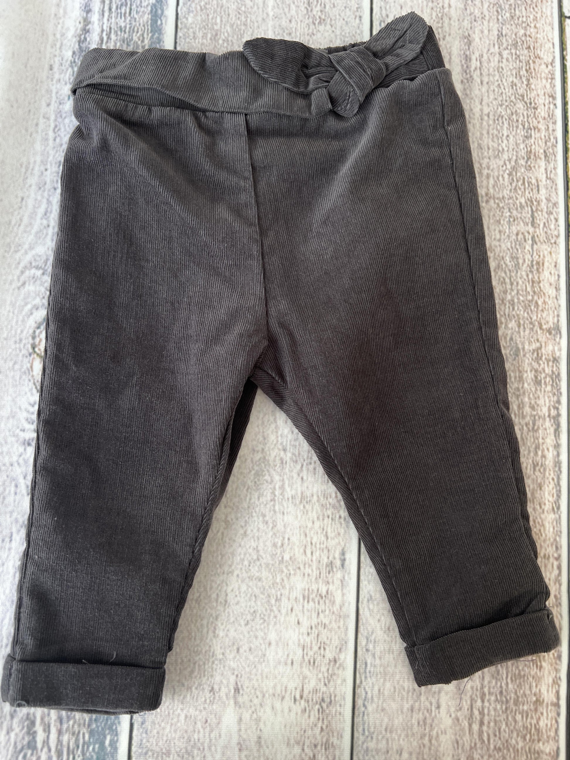 Miles Girls Grey | Navy Blue Pants Size: 9 months Grey | Navy Blue