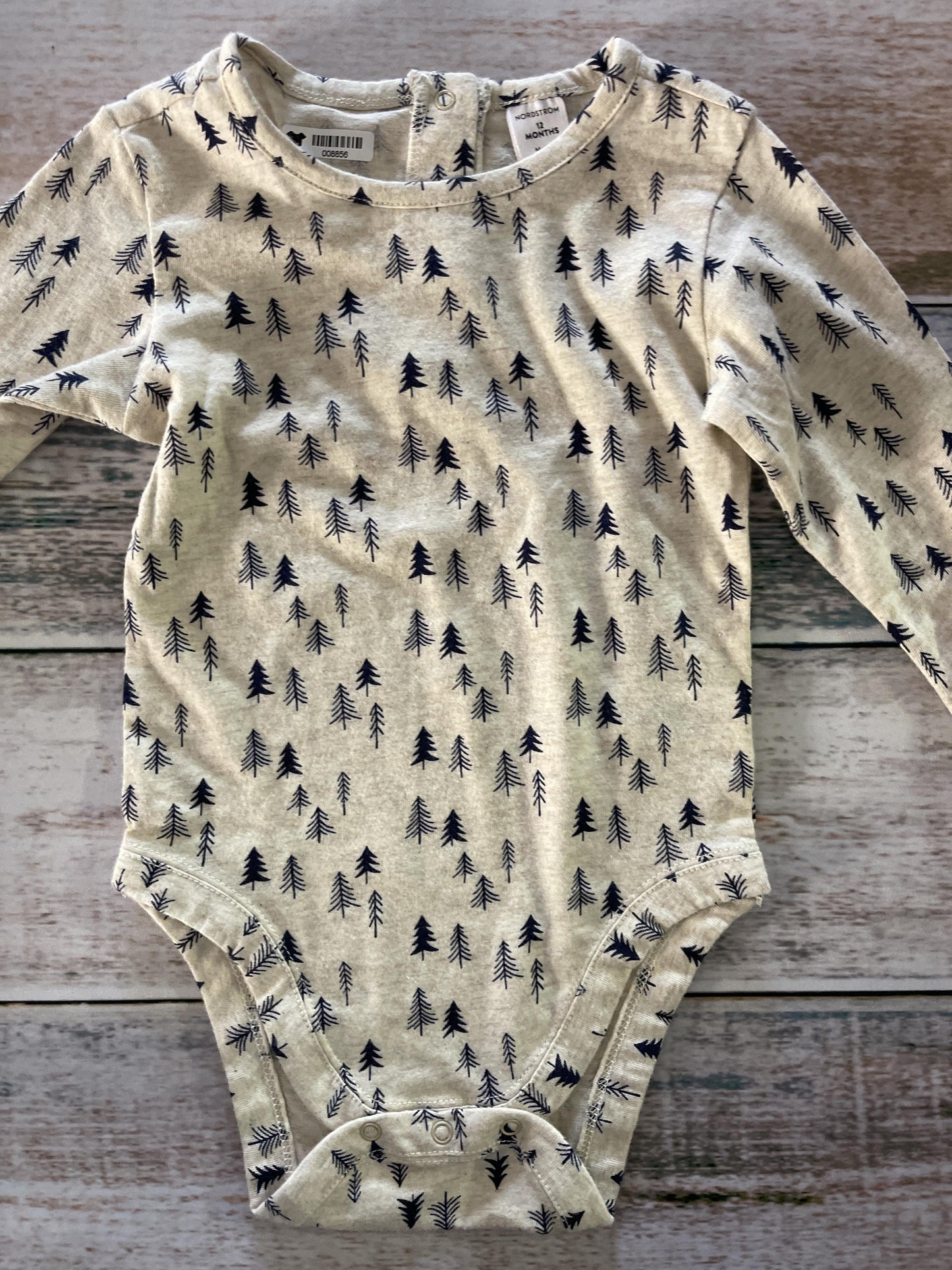 Nordstrom Boys Grey | Navy Blue Onesie Size: 12 months Grey | Navy Blue