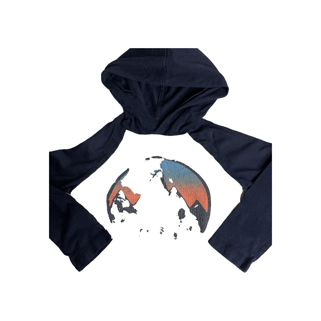 Gymboree Boys Grey | Navy Blue Hoodie Size: 4T Grey | Navy Blue